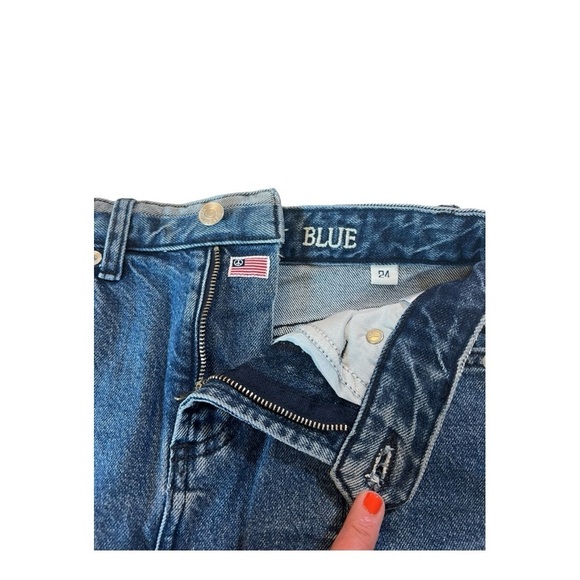 AG by Daily Blue Lynn Exposed Stitching Dark Wash Skirt Champlain Wash NEW - Picture 10 of 16